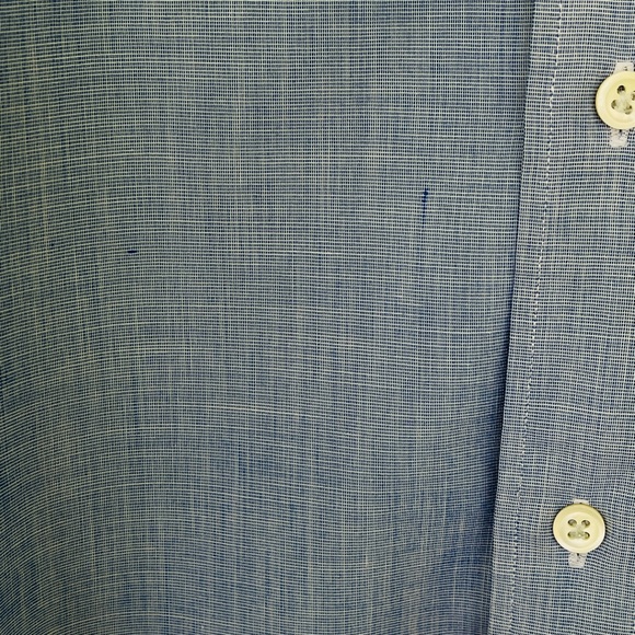 Nordstrom Men’s Classic Blue Chambray Button Down Shirt - Picture 10 of 10